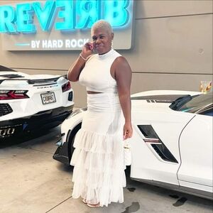 White two piece outfit